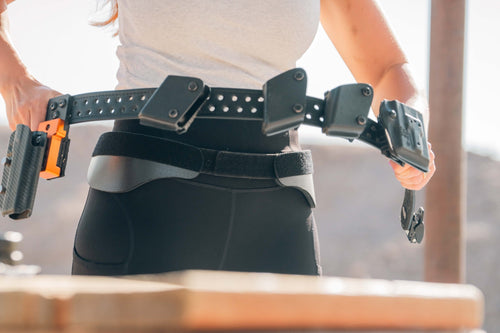 Hip Shield Pro positioned beneath a duty or range belt